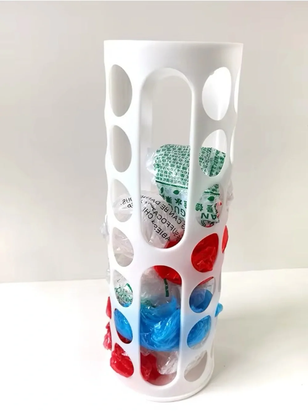 IKEA Variera Minimalist White Plastic Bags Dispenser - Bag Storage Organizer